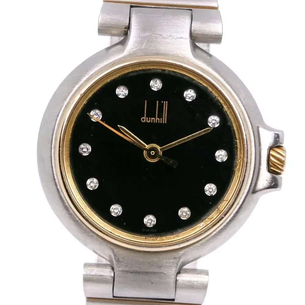 Dunhill Millennium Watches 12P diamond blackDial Stainless Steel Quartz